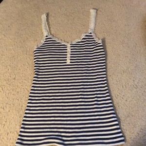 Old Navy Blue and White Striped Tank